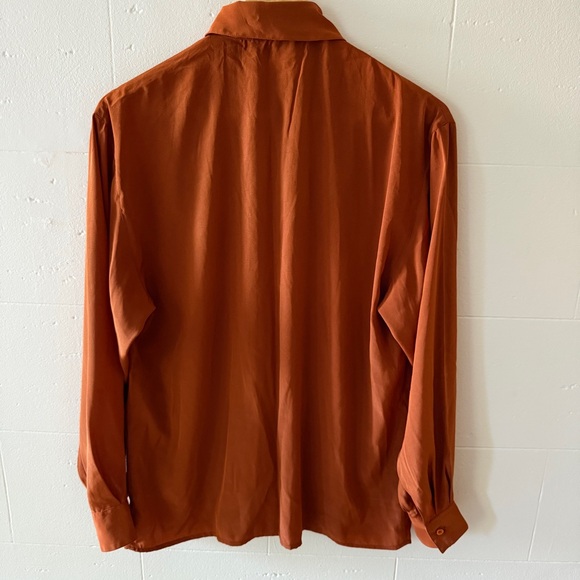 Vintage Rust Orange Embroidered Shirt - Picture 6 of 9